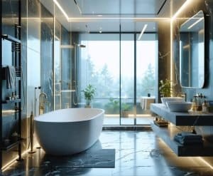 modern luxury bathroom renovation vancouver | GPS: 49.358648, -123.008489